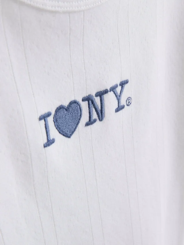 7–15 år | «I Love New York»-brodert T-skjorte