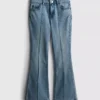 7–15 år | Jeans med pintuck og utvidet ben
