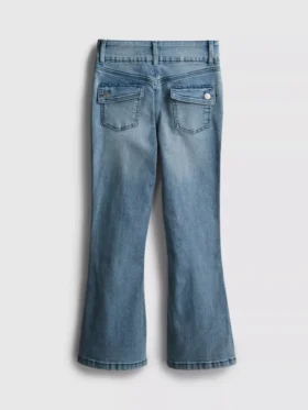 7–15 år | Jeans med pintuck og utvidet ben