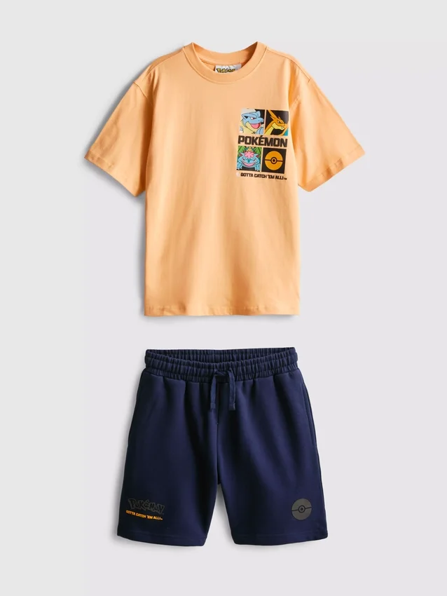 7–15 år | Pokémon-T-skjorte og shorts-sett