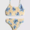 7–15 år | rynket bikini med trykk