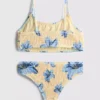 7–15 år | rynket bikini med trykk