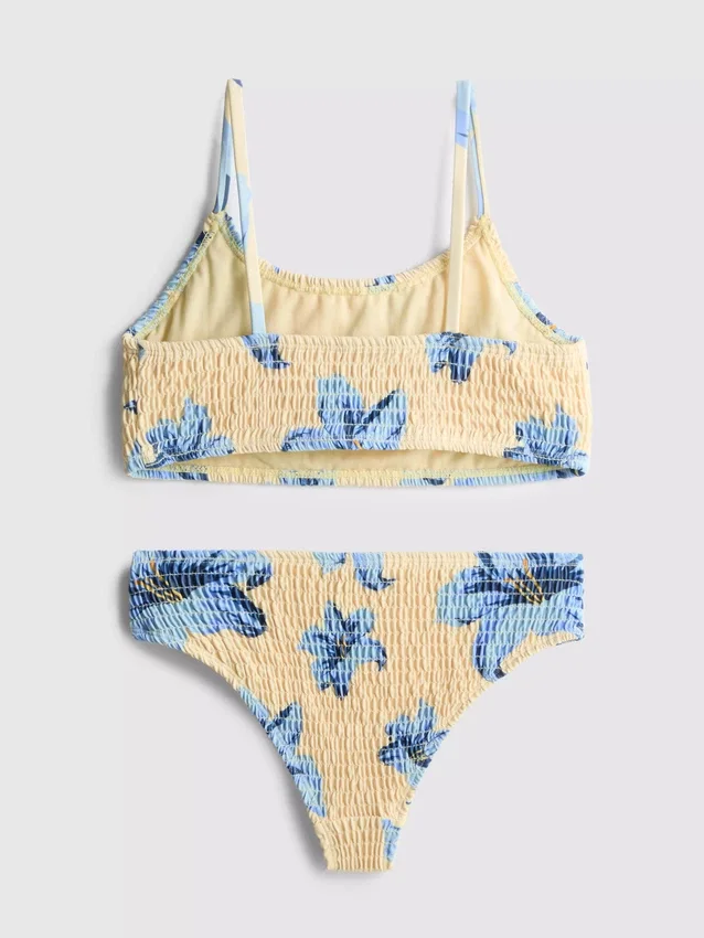 7–15 år | rynket bikini med trykk
