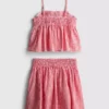 7–15 år | sett med gingham-bluse og skjørt