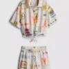 7–15 år | sett med skjorte med slipsdetalj og shorts