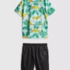 7–15 år | sett med trykt skjorte og shorts