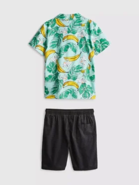 7–15 år | sett med trykt skjorte og shorts