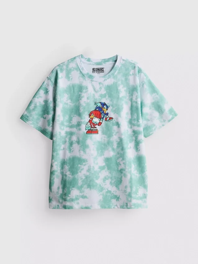 7–15 år | Sonic the Hedgehog-T-skjorte med tie-dye-mønster