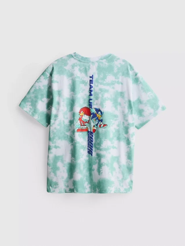 7–15 år | Sonic the Hedgehog-T-skjorte med tie-dye-mønster