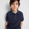 7–15 år | strikket poloskjorte