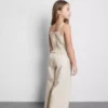 7–15 år | Stripet jumpsuit med rynket stoff