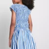 7–15 år | stripete bluse med rynk