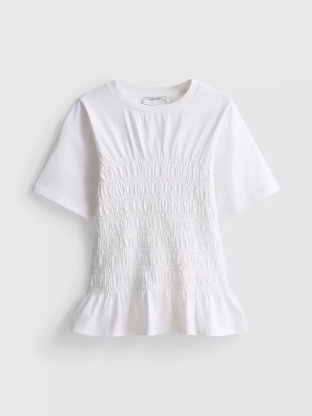 7–15 år | T-skjorte med rynket peplum