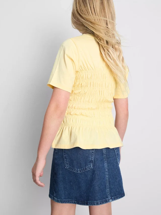7–15 år | T-skjorte med rynket peplum
