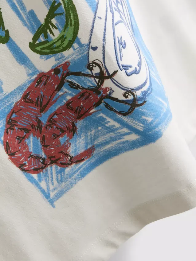 7–15 år | T-skjorte med stort grafisk trykk