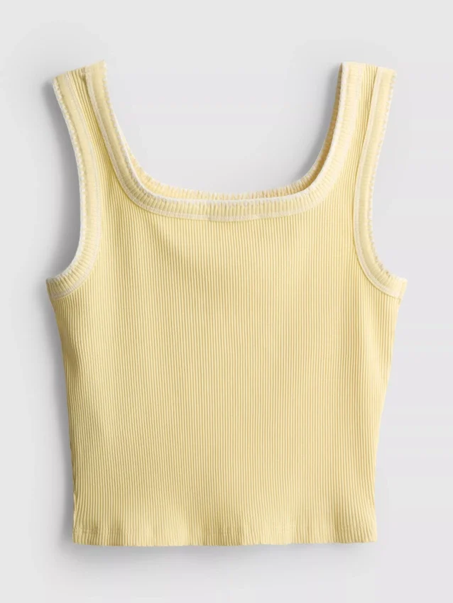 7–15 år | tank-top med kontrastsøm