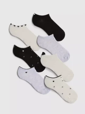 7-pakk hjertesneakersokker