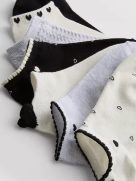 7-pakk hjertesneakersokker