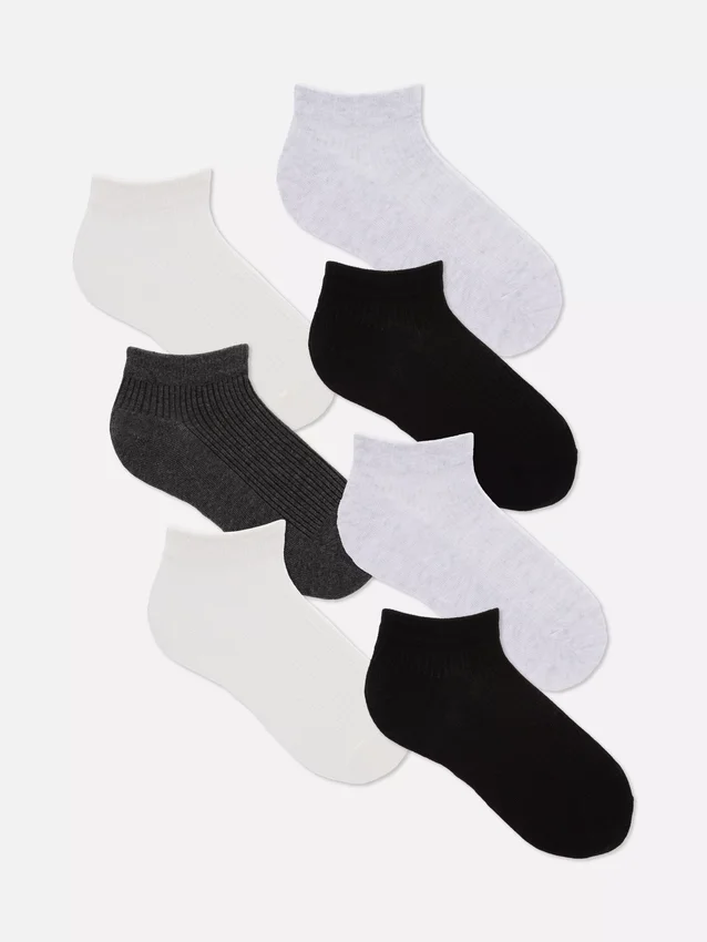 7-pakk med nøytrale Sneakersokker