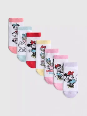 7-pakning med Disney Minnie Mouse-sneakersokker