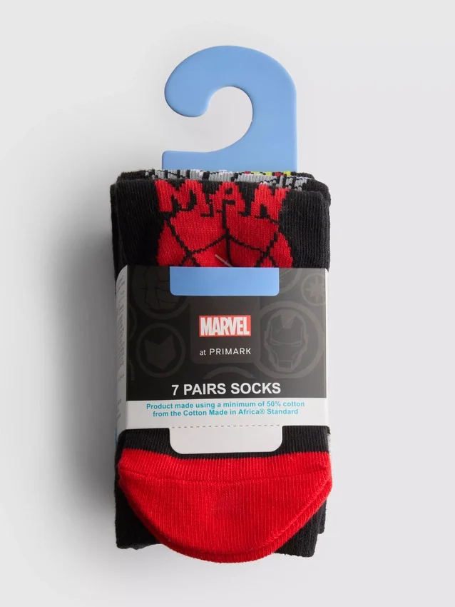 7-pakning med Marvel-ankelsokker