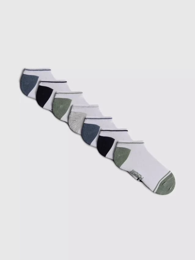 7-pakning med sneakersokker med ukedagene