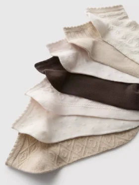 7-pakning med strukturerte sneakersokker