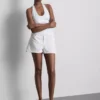 A-linje-shorts i bomullsdenim