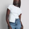 A-linje-shorts i bomullsdenim
