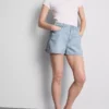 A-linje-shorts i bomullsdenim