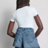 A-linje-shorts i bomullsdenim