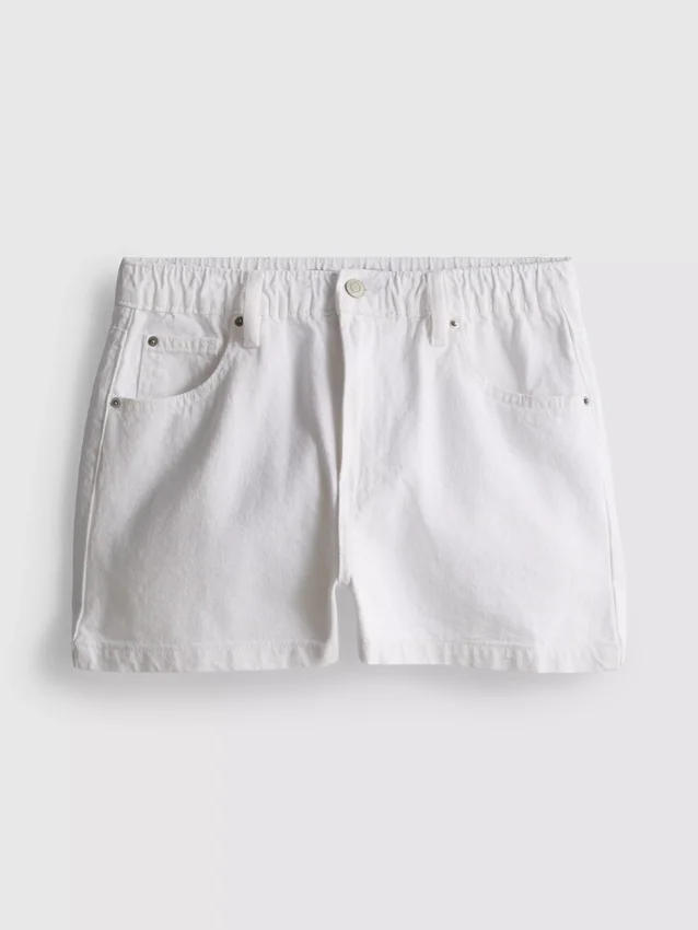 A-linje-shorts i bomullsdenim