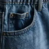 A-linje-shorts i bomullsdenim