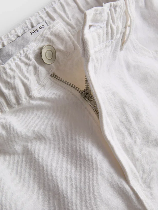 A-linje-shorts i bomullsdenim