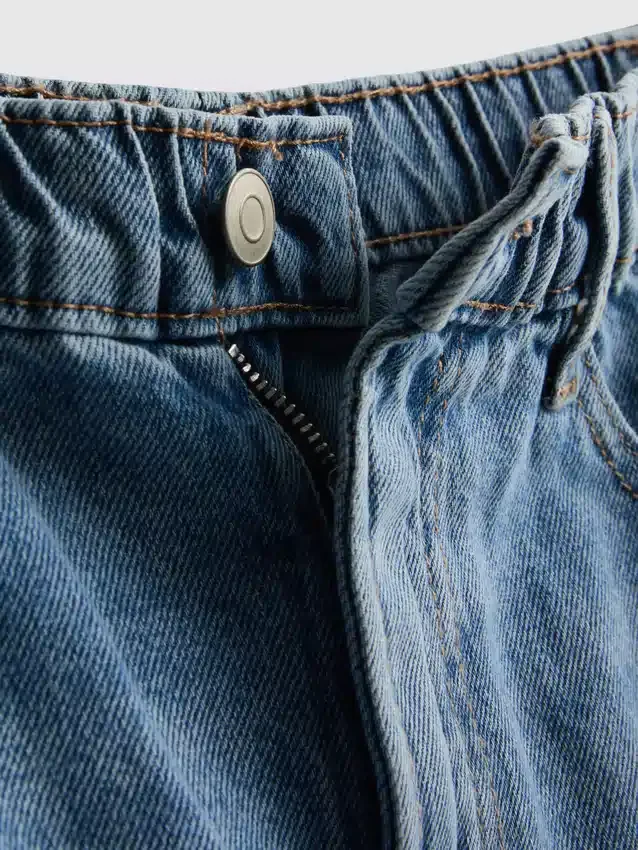 A-linje-shorts i bomullsdenim