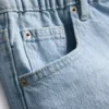 A-linje-shorts i bomullsdenim