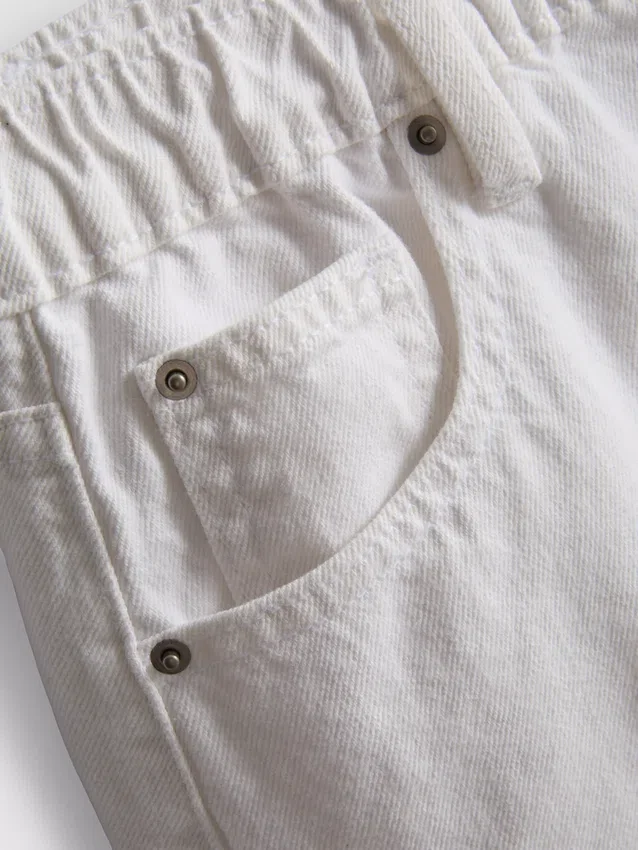 A-linje-shorts i bomullsdenim