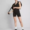 Aktiv yoga-shorts med høy midje og jevn støtte