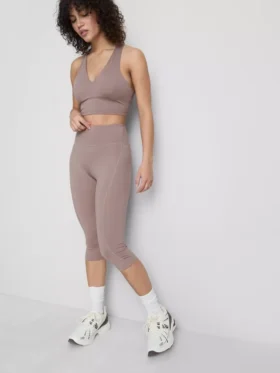 Aktive capri-leggings med høy midje
