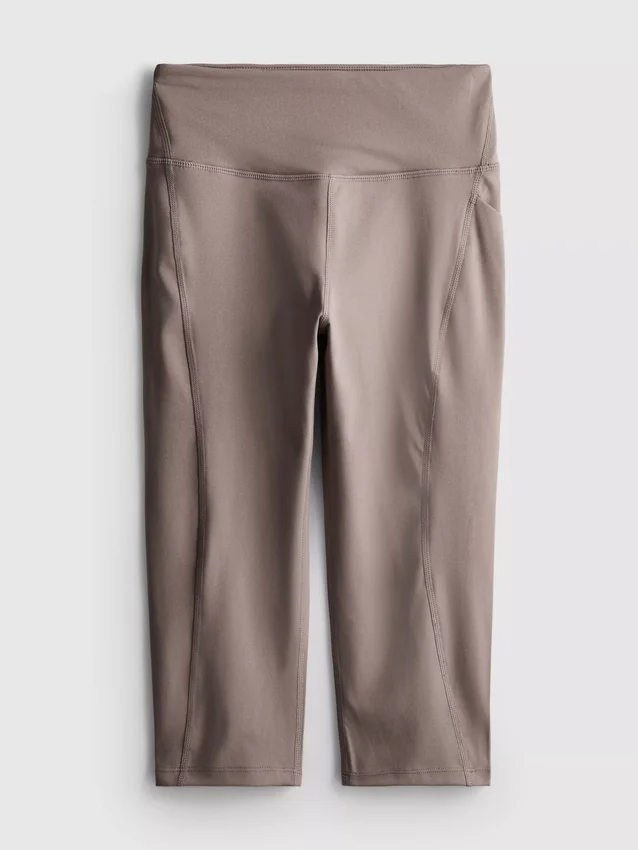 Aktive capri-leggings med høy midje