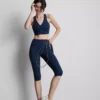 Aktive capri-leggings med høy midje og jevn støtte