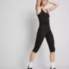 Aktive capri-leggings med høy midje og jevn støtte