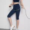 Aktive capri-leggings med høy midje og jevn støtte