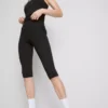 Aktive capri-leggings med høy midje og jevn støtte