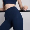 Aktive capri-leggings med høy midje og jevn støtte