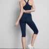 Aktive capri-leggings med høy midje og jevn støtte