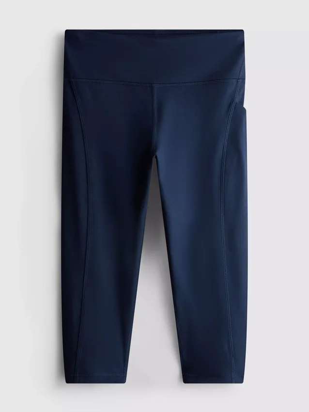 Aktive capri-leggings med høy midje og jevn støtte