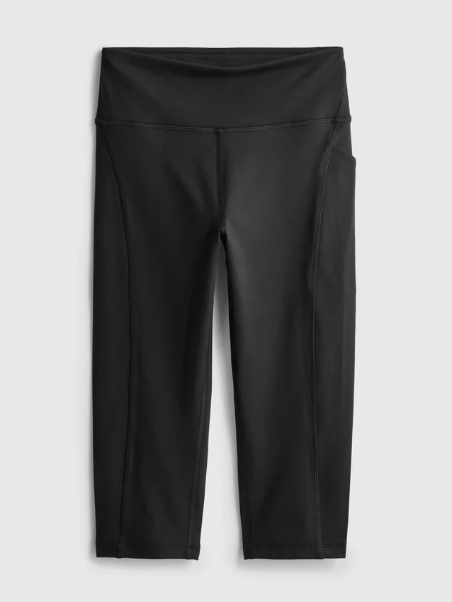 Aktive capri-leggings med høy midje og jevn støtte
