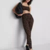 Aktive leggings med høy midje i leopardmønster