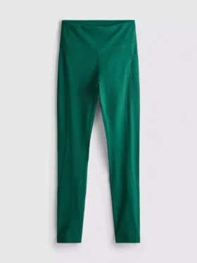 Aktive leggings med høy midje i lønnetrykk